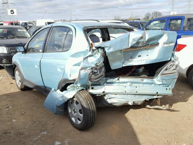 JTDBT123930275643 - 2003 TOYOTA ECHO BLUE photo 3