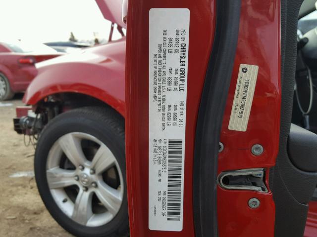 1C3CDWDA9CD527513 - 2012 DODGE CALIBER SX RED photo 10