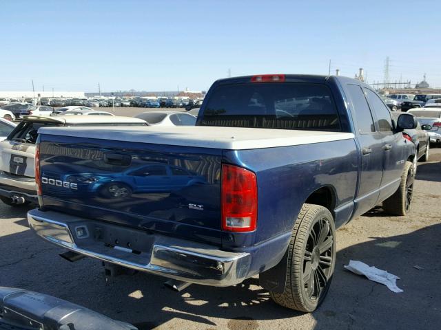 1D7HA18N44S681401 - 2004 DODGE RAM 1500 S BLUE photo 4