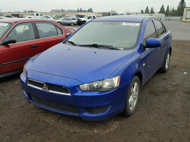 JA3AU26U78U026399 - 2008 MITSUBISHI LANCER ES BLUE photo 2