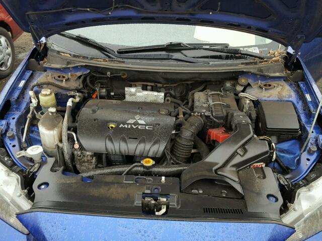 JA3AU26U78U026399 - 2008 MITSUBISHI LANCER ES BLUE photo 7