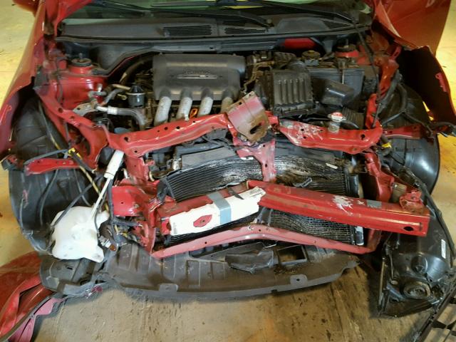 JHMGD38697S023996 - 2007 HONDA FIT S RED photo 7