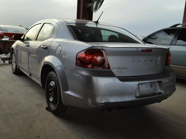 1C3CDZAG4EN218460 - 2014 DODGE AVENGER SE SILVER photo 3