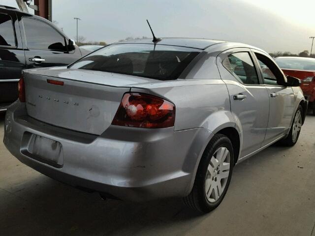 1C3CDZAG4EN218460 - 2014 DODGE AVENGER SE SILVER photo 4