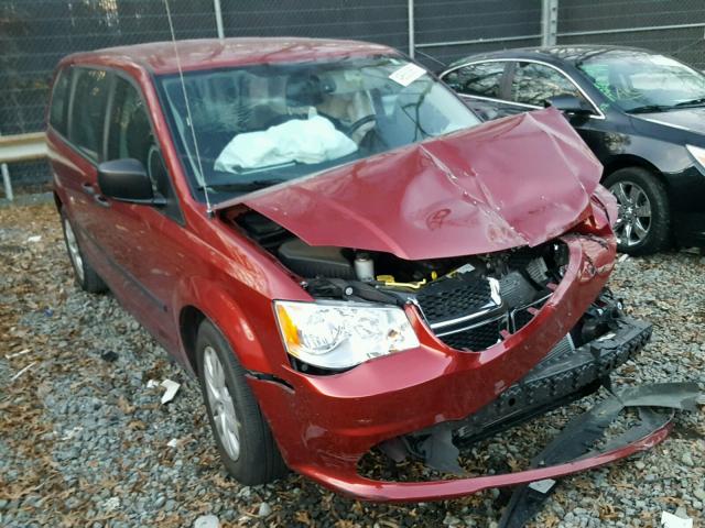 2C4RDGBG4GR192666 - 2016 DODGE GRAND CARA RED photo 1