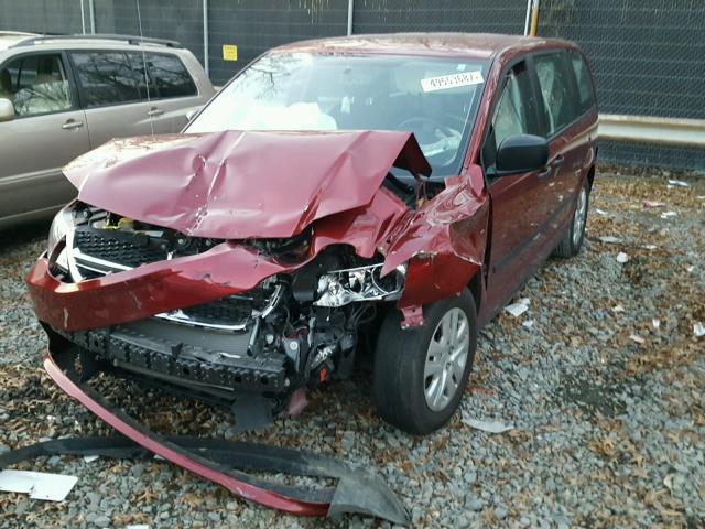 2C4RDGBG4GR192666 - 2016 DODGE GRAND CARA RED photo 2