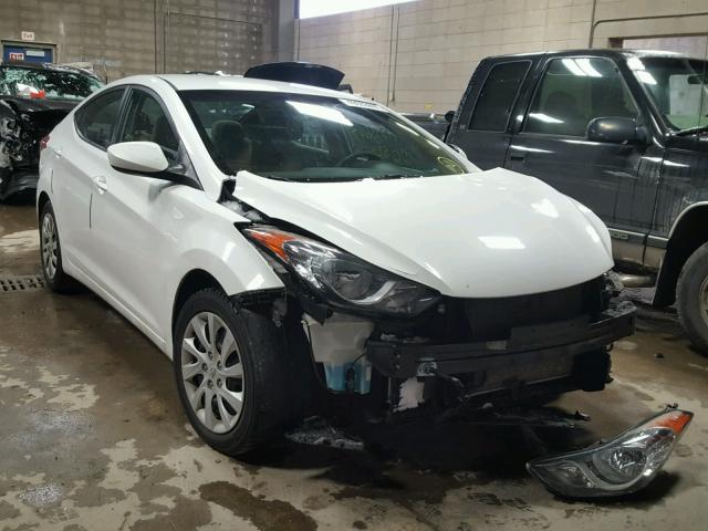 5NPDH4AE6CH135728 - 2012 HYUNDAI ELANTRA GL WHITE photo 1