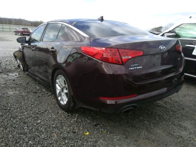 KNAGM4A76B5088996 - 2011 KIA OPTIMA LX BURGUNDY photo 3