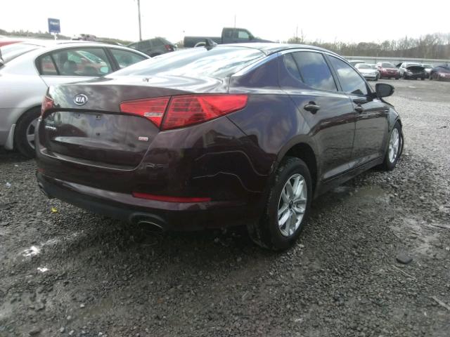 KNAGM4A76B5088996 - 2011 KIA OPTIMA LX BURGUNDY photo 4