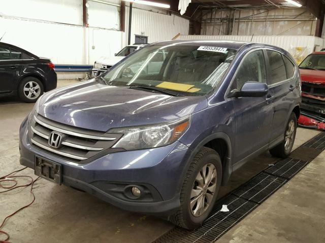 2HKRM4H59DH634807 - 2013 HONDA CR-V EX BLUE photo 2