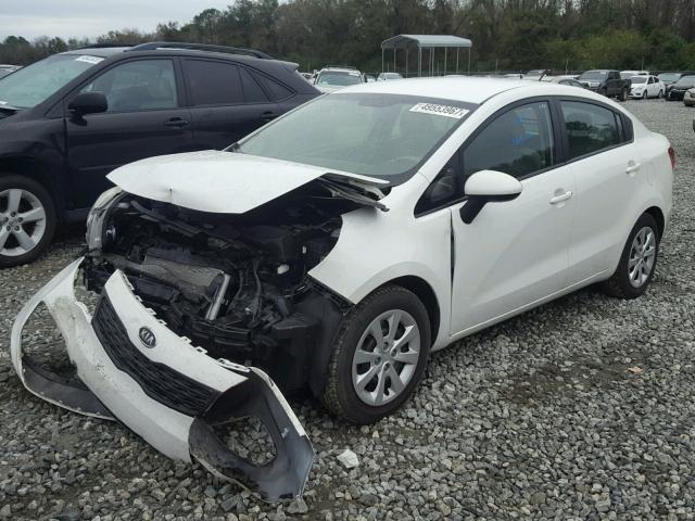 KNADM4A38C6049757 - 2012 KIA RIO LX WHITE photo 2