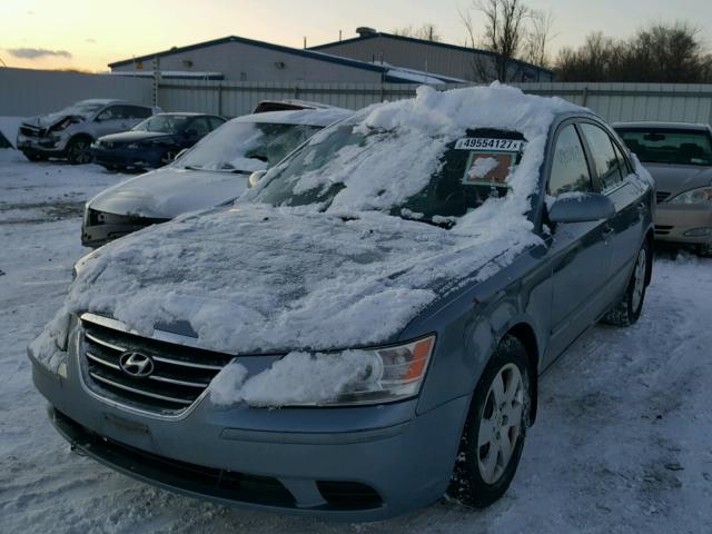 5NPET46C49H572002 - 2009 HYUNDAI SONATA GLS BLUE photo 2