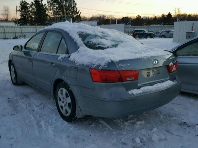 5NPET46C49H572002 - 2009 HYUNDAI SONATA GLS BLUE photo 3