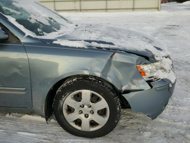 5NPET46C49H572002 - 2009 HYUNDAI SONATA GLS BLUE photo 9