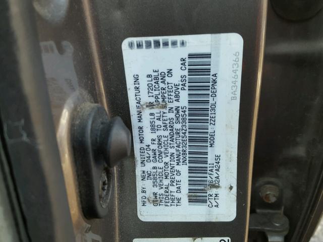 1NXBR32E54Z338545 - 2004 TOYOTA COROLLA CE GRAY photo 10