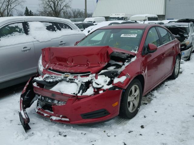 1G1PC5SB5E7149125 - 2014 CHEVROLET CRUZE LT RED photo 2