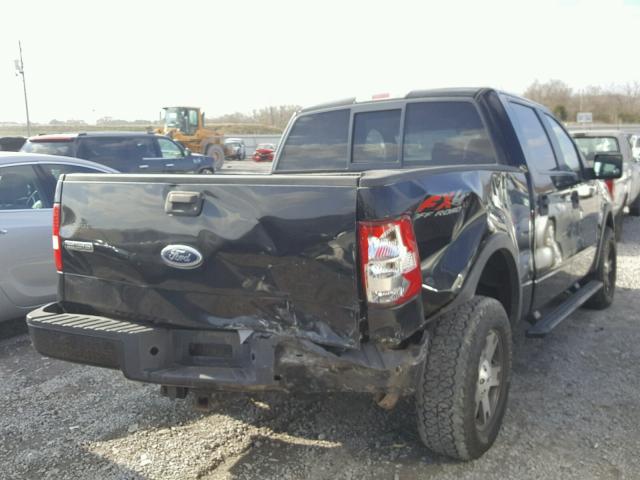 1FTPW14585FA74523 - 2005 FORD F150 SUPER BLACK photo 4