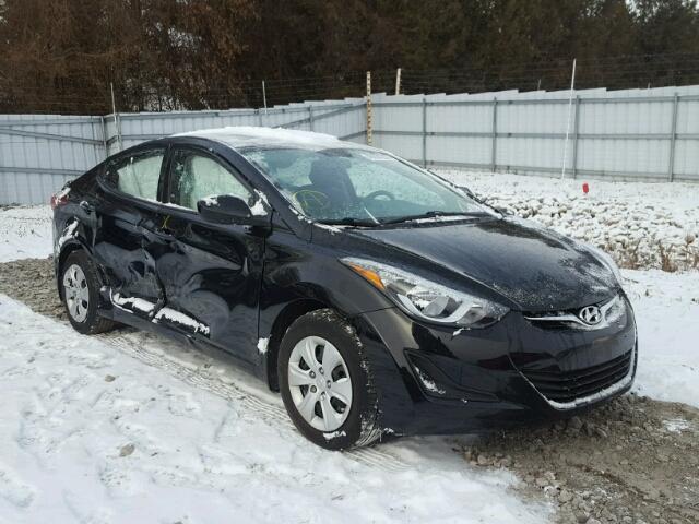 5NPDH4AEXEH504612 - 2014 HYUNDAI ELANTRA SE BLACK photo 1