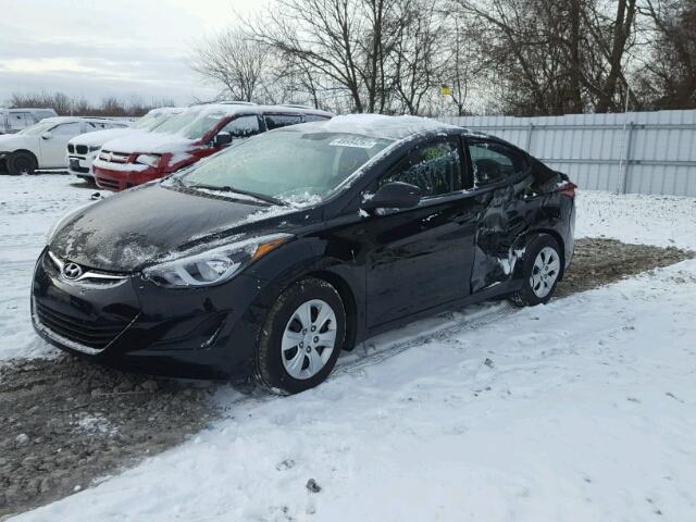 5NPDH4AEXEH504612 - 2014 HYUNDAI ELANTRA SE BLACK photo 2