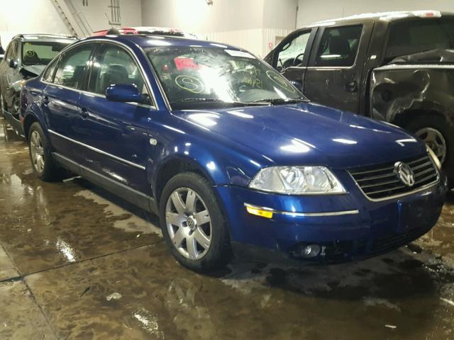 WVWTH63B12P046534 - 2002 VOLKSWAGEN PASSAT GLX BLUE photo 1