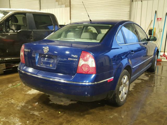 WVWTH63B12P046534 - 2002 VOLKSWAGEN PASSAT GLX BLUE photo 4