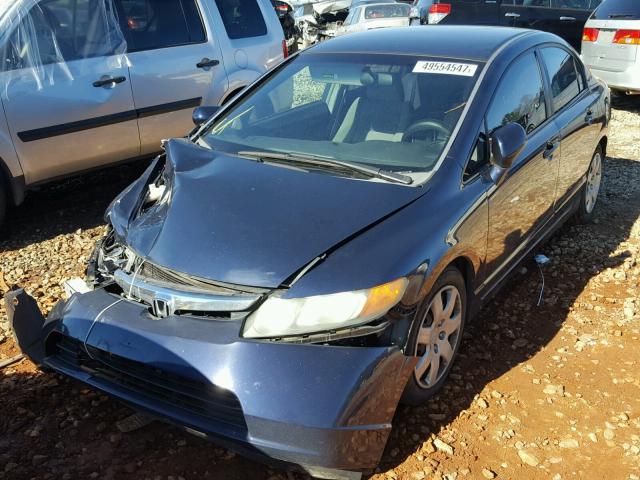 1HGFA16507L079681 - 2007 HONDA CIVIC LX BLUE photo 2