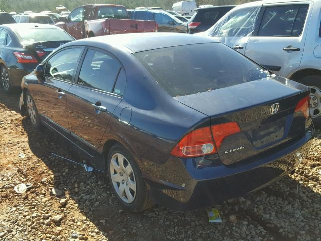 1HGFA16507L079681 - 2007 HONDA CIVIC LX BLUE photo 3