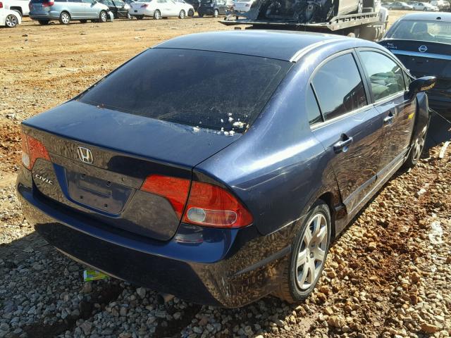 1HGFA16507L079681 - 2007 HONDA CIVIC LX BLUE photo 4