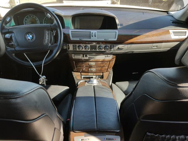 WBAHL83567DT08208 - 2007 BMW 750I SILVER photo 9