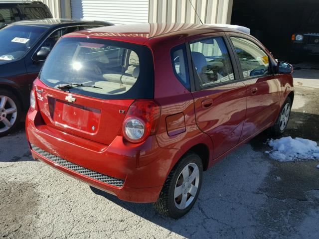 KL1TD6DE2BB142472 - 2011 CHEVROLET AVEO LS RED photo 4