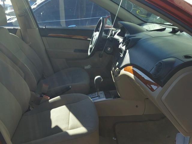 KL1TD6DE2BB142472 - 2011 CHEVROLET AVEO LS RED photo 5