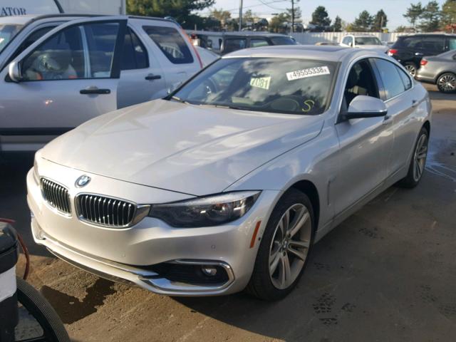 WBA4J3C57JBG90701 - 2018 BMW 430XI GRAN SILVER photo 2