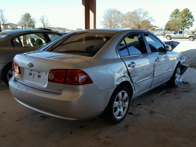 KNAGE123975146596 - 2007 KIA OPTIMA LX SILVER photo 4