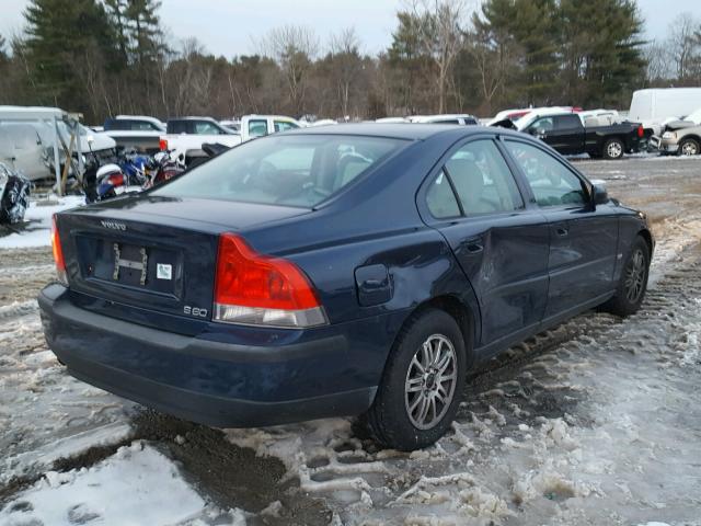 YV1RS61T842401247 - 2004 VOLVO S60 BLUE photo 4