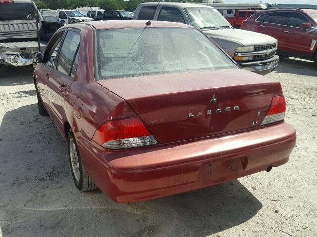 JA3AJ26E82U060473 - 2002 MITSUBISHI LANCER ES RED photo 3