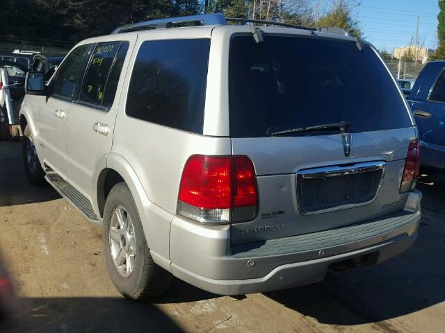 5LMEU68H05ZJ19623 - 2005 LINCOLN AVIATOR SILVER photo 3