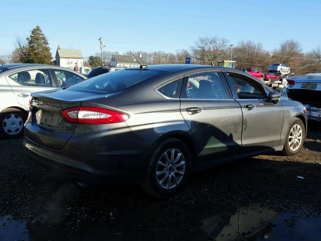 3FA6P0G75GR200817 - 2016 FORD FUSION S GRAY photo 4