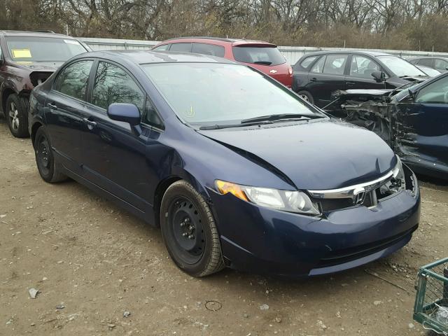 2HGFA15598H500488 - 2008 HONDA CIVIC LX BLUE photo 1