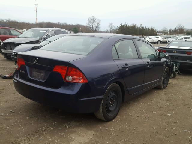 2HGFA15598H500488 - 2008 HONDA CIVIC LX BLUE photo 4