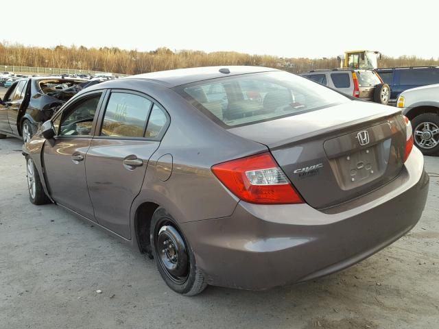 2HGFB2F94CH544265 - 2012 HONDA CIVIC EXL GRAY photo 3