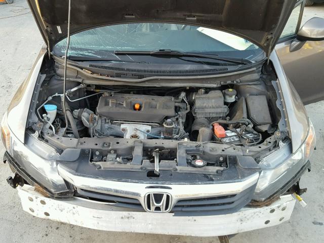 2HGFB2F94CH544265 - 2012 HONDA CIVIC EXL GRAY photo 7