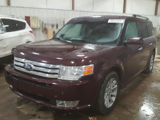 2FMGK5CC9BBD18904 - 2011 FORD FLEX SEL BURGUNDY photo 2