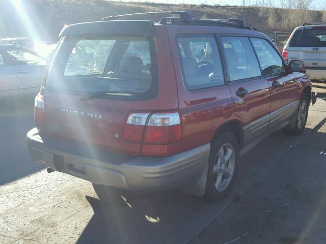 JF1SF65591H728892 - 2001 SUBARU FORESTER S RED photo 4