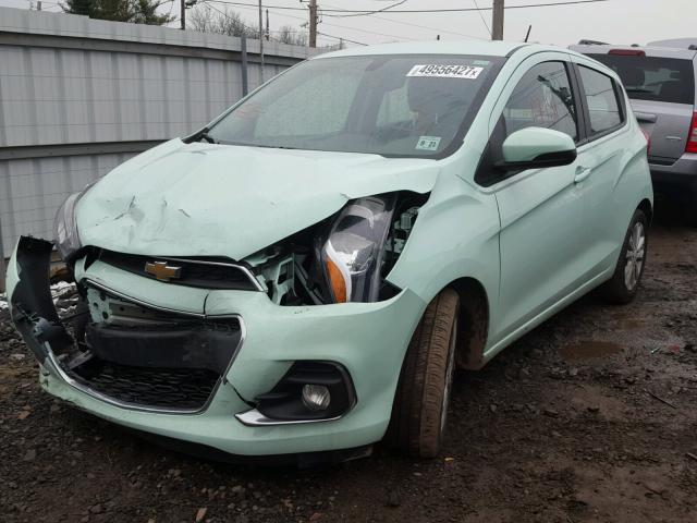 KL8CD6SA1HC720307 - 2017 CHEVROLET SPARK 1LT TEAL photo 2