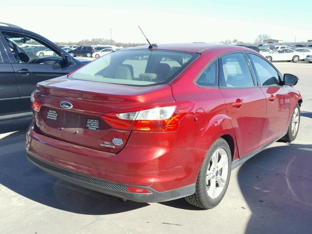 1FADP3F22EL148878 - 2014 FORD FOCUS SE RED photo 4