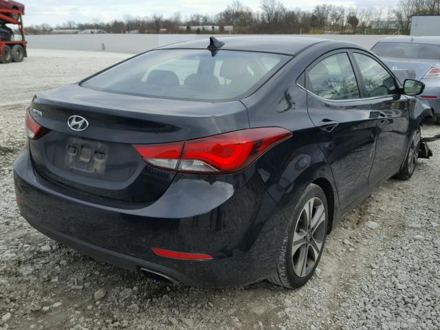 KMHDH4AH1EU165444 - 2014 HYUNDAI ELANTRA SE BLACK photo 4