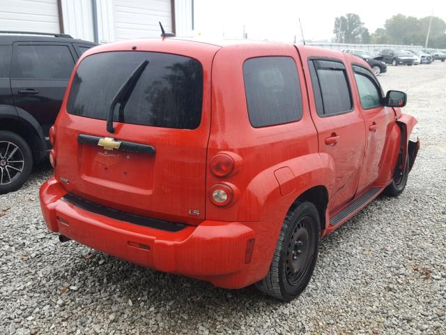 3GNCA13D28S679957 - 2008 CHEVROLET HHR LS Rojo foto 4