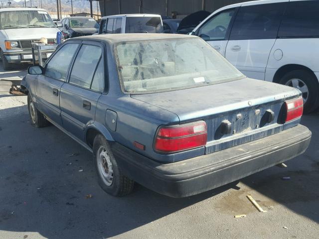 1NXAE91AXNZ372281 - 1992 TOYOTA COROLLA BLUE photo 3