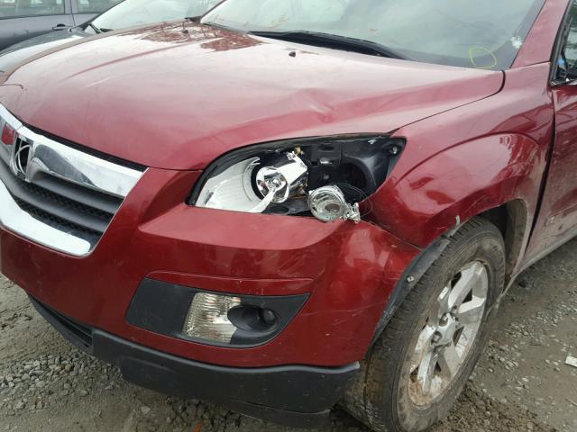 5GZER23757J134067 - 2007 SATURN OUTLOOK XR წითელი ფოტო 9