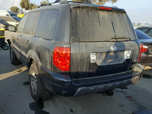 2HKYF18543H547478 - 2003 HONDA PILOT EXL GRAY photo 3